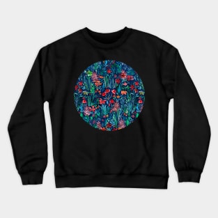 Tropical Ink - a watercolor garden Crewneck Sweatshirt